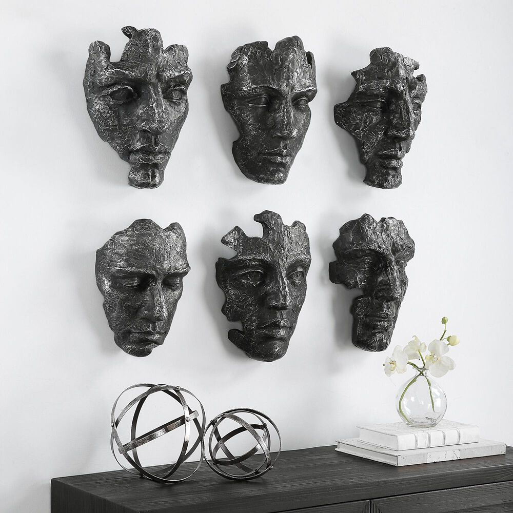 Uttermost Self-Portrait 14&quot; x 10&quot; Wall Decor in Gray &#40;Set of 6&#41;, , large