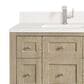 James Martin Vanities Breckenridge 72" Double Vanity in Whitewashed Oak with Single Hole 3 cm White Zeus Quartz Top & Backsplash, , large
