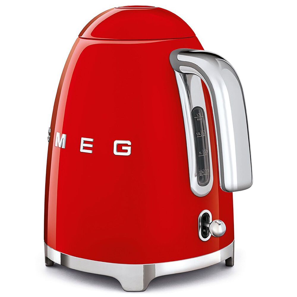 SMEG 7-Cup Stainless Steel Retro Style Electric Kettle in Red, , large