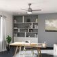 Hunter Gilmour 44" Outdoor Ceiling Fan with LED Lights in Matte Silver, , large