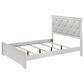 Crown Mark Amalia Full Upholstered Panel Bed in White, , large