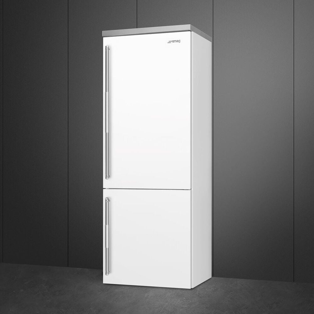 SMEG 16.28 Cu. Ft. Freestanding Bottom Freezer Refrigerator in Matte White, , large