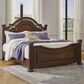 Ashley Lavinton California King Poster Bed in Rich Cherry Brown, , large