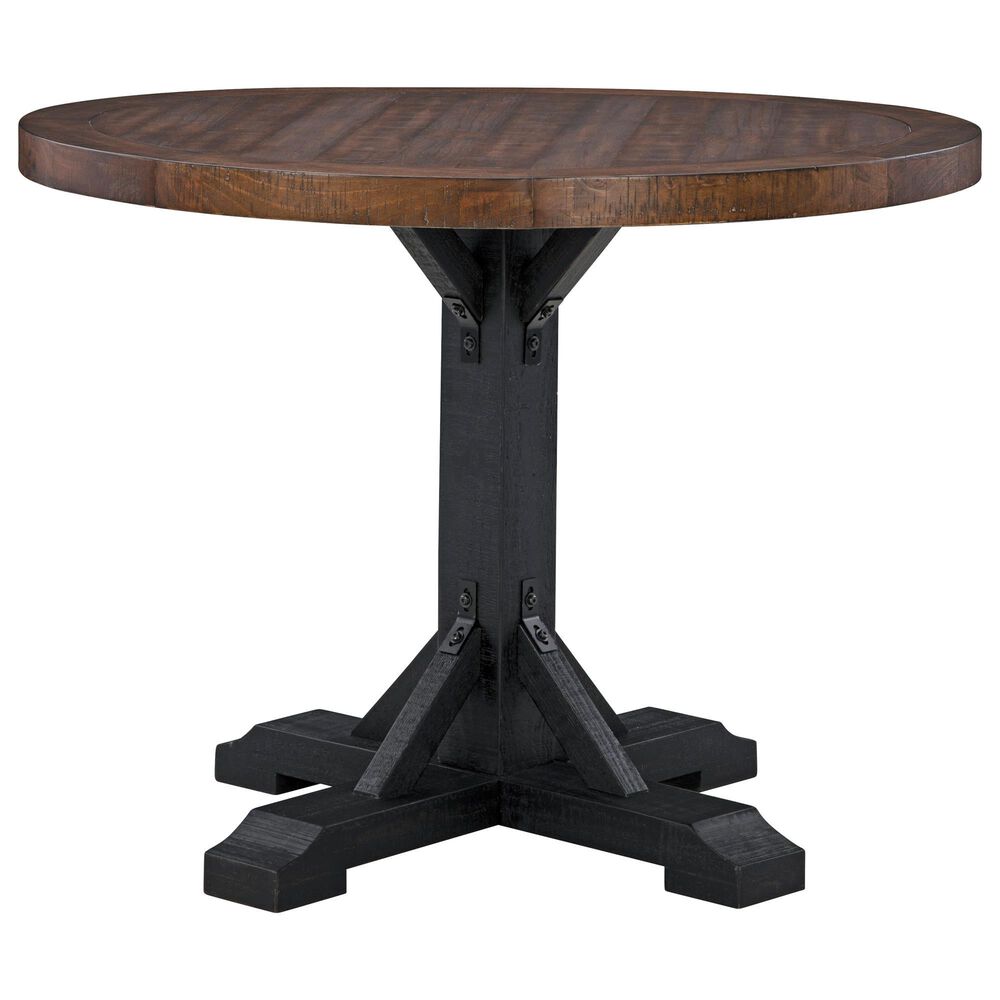 Ashley Valebeck Counter Height Dining Table in Rustic Black and Brown - Table Only, , large