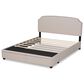 Baxton Studio Larese Queen Beige Fabric Upholstered Storage Bed with 2 Drawers in Black, , large
