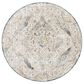 Surya Cardiff CDF-2303 Medium Gray, Light Blue, Mustard and Dark Blue 7"10" Round Area Rug, , large