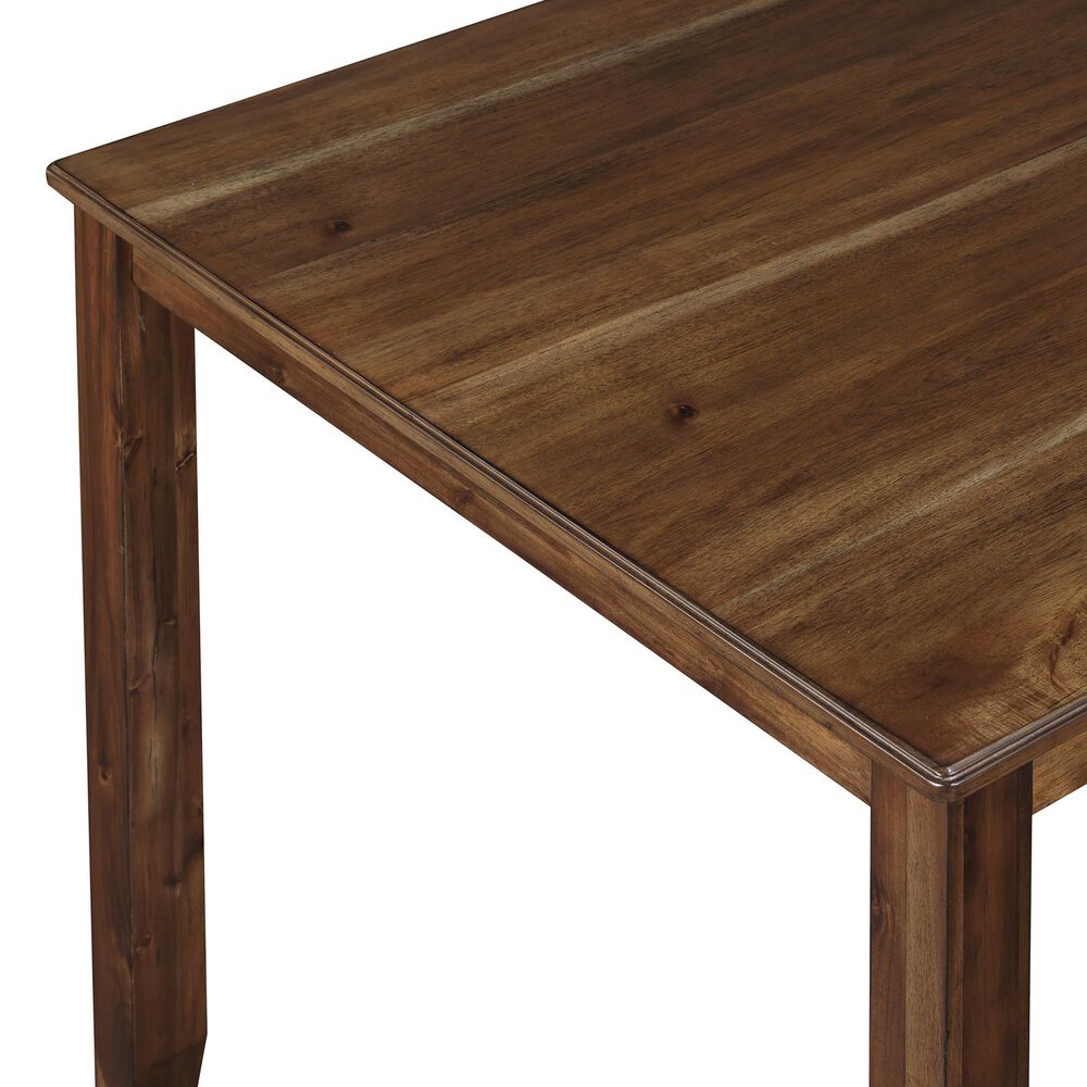 Crown Mark Ashborn 5-Piece Square Counter Height Table Set in Brown, , large