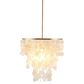 Hampton Park Isla Layered Capiz Chandelier in Gold, , large