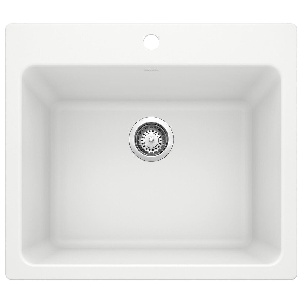 Blanco Liven 25" Dual Mount Laundry Sink in White, , large
