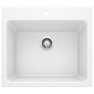 Blanco Liven 25" Dual Mount Laundry Sink in White, , large