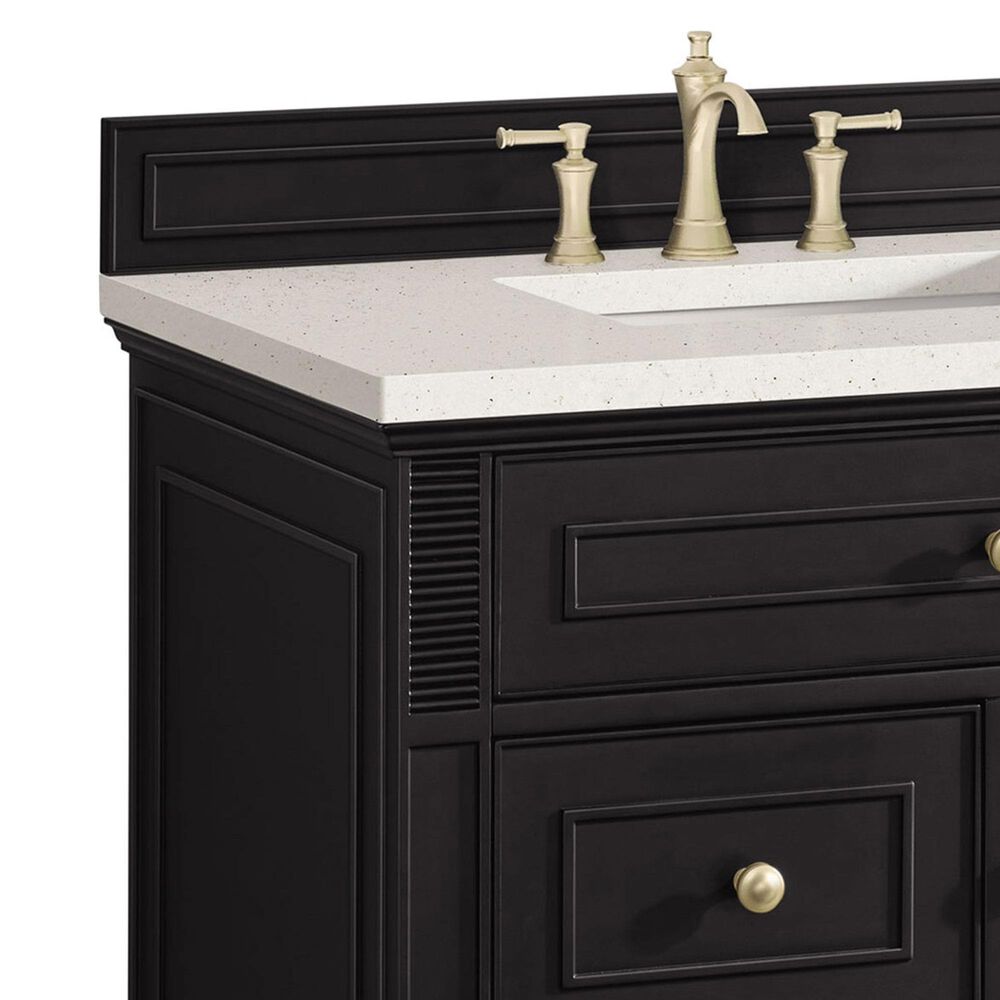 James Martin Vanities Lorelai 36&quot; Single Vanity in Black Onyx with 3 cm Lime Delight Quartz Top, , large