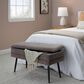 Lumisource Neapolitan Storage Bench with Brown Cushion in Black, , large