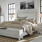 Ashley Kanwyn Queen Storage Bed in Distressed Whitewash, , large