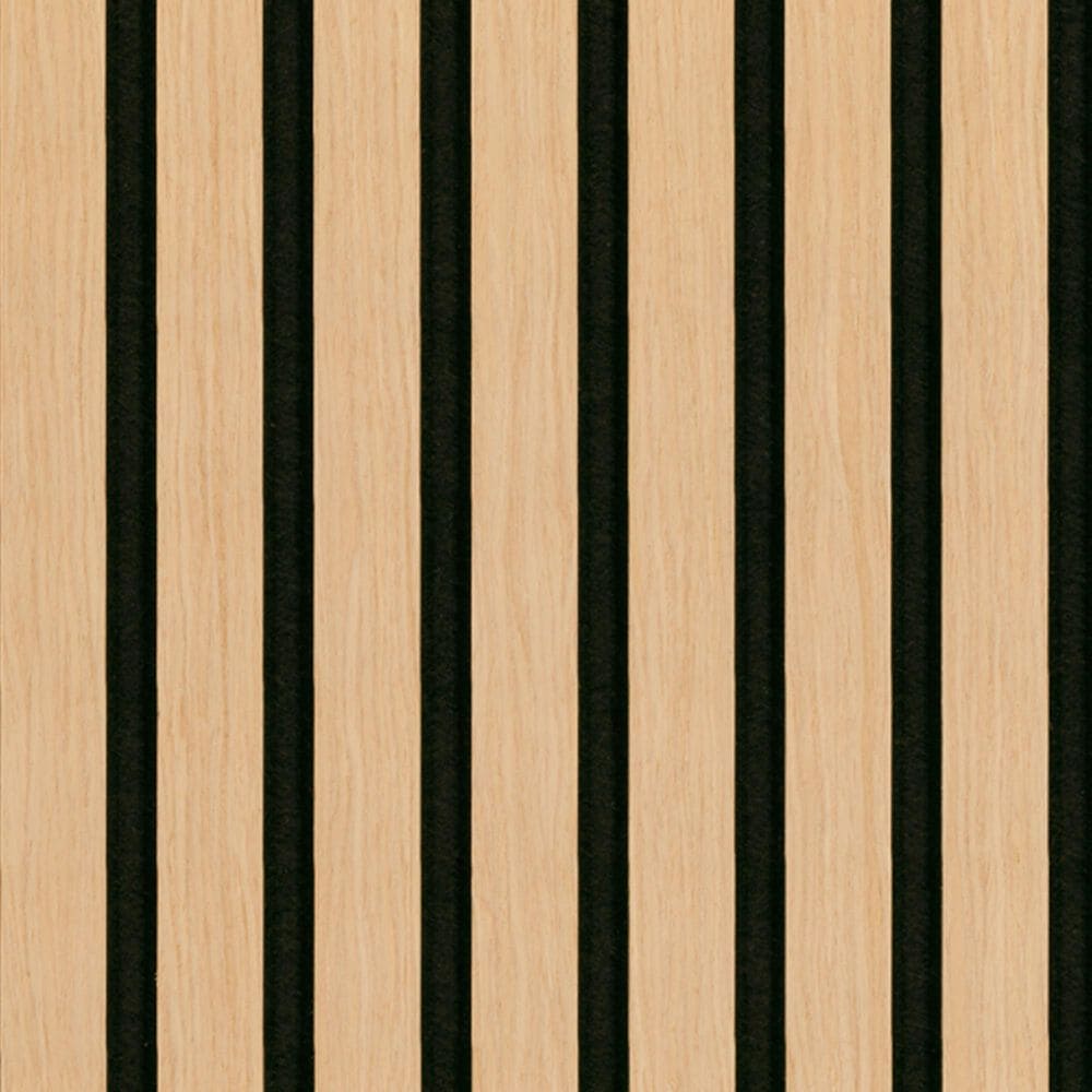 MS International Acoustic Wood Slat Almond 24" x 48" Wall Panels, , large