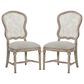Hooker Furniture Boheme Gaston Metal Back Side Chair with Grey Cushion in Mercantile White (Set of 2), , large