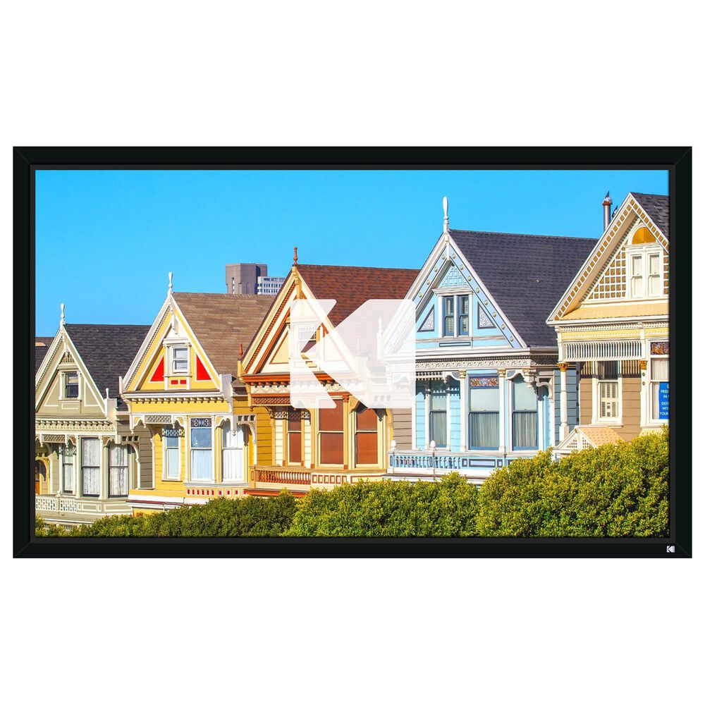 Kodak 100 Projector Screen, Fixed Frame Projector Screen with Velvet Frame & Wall Mount Kit, , large