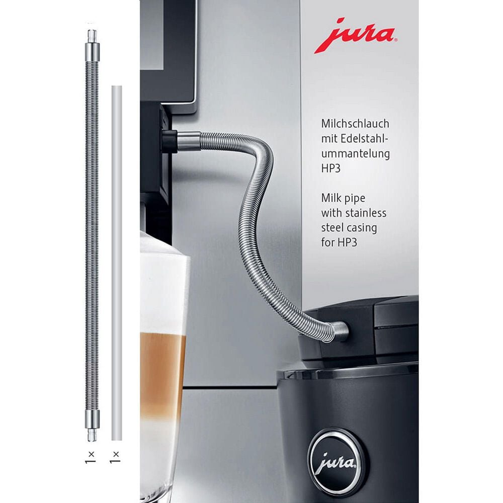 Jura Cased Milk Pipe for HP3 in Stainless Steel, , large
