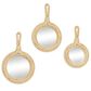 Maple and Jade Rope Wall Mirror in Light Brown (Set of 3), , large