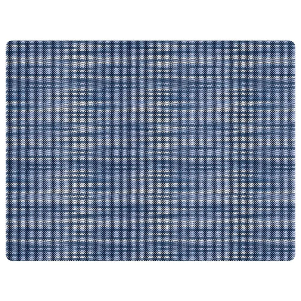 Davanti Tempo Knit Rectangular Placemat in Deep Blue, , large
