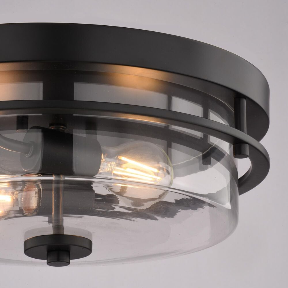 Vaxcel Grace 2-Light Flush Mount in Matte Black, , large