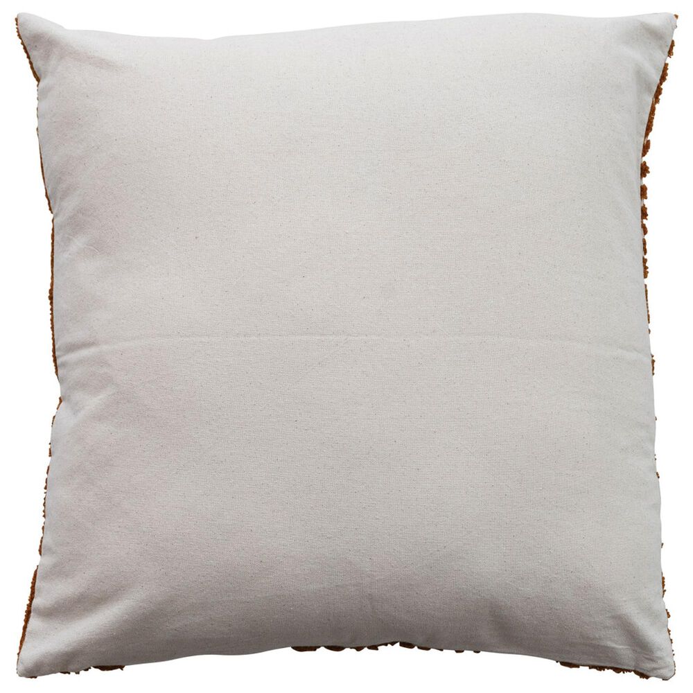 Creative Coop 20" Square Tufted Throw Pillow in Brown, , large