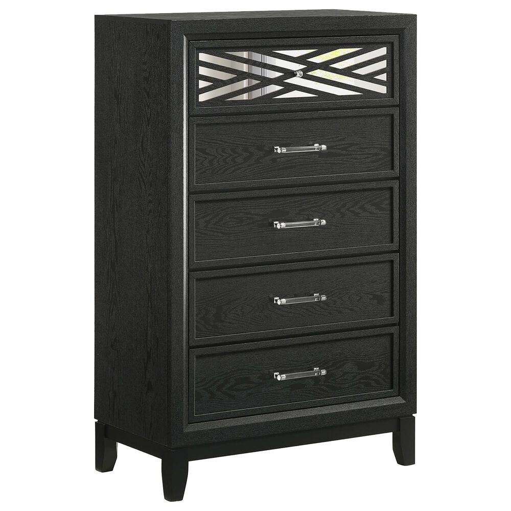 New Heritage Design Obsidian 5-Drawer Chest in Black, , large