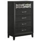 New Heritage Design Obsidian 5-Drawer Chest in Black, , large