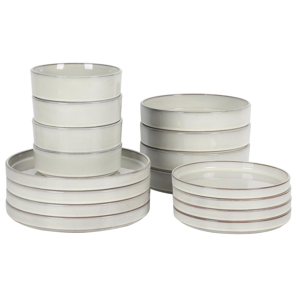 Gibson Homewares Bloomhouse Santorini Mist 16-Piece Dinnerware Set in Moonstone White, , large