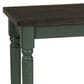 Linon Home Decor Willow Dining Bench in Burnished Smoke and Distressed Teal, , large