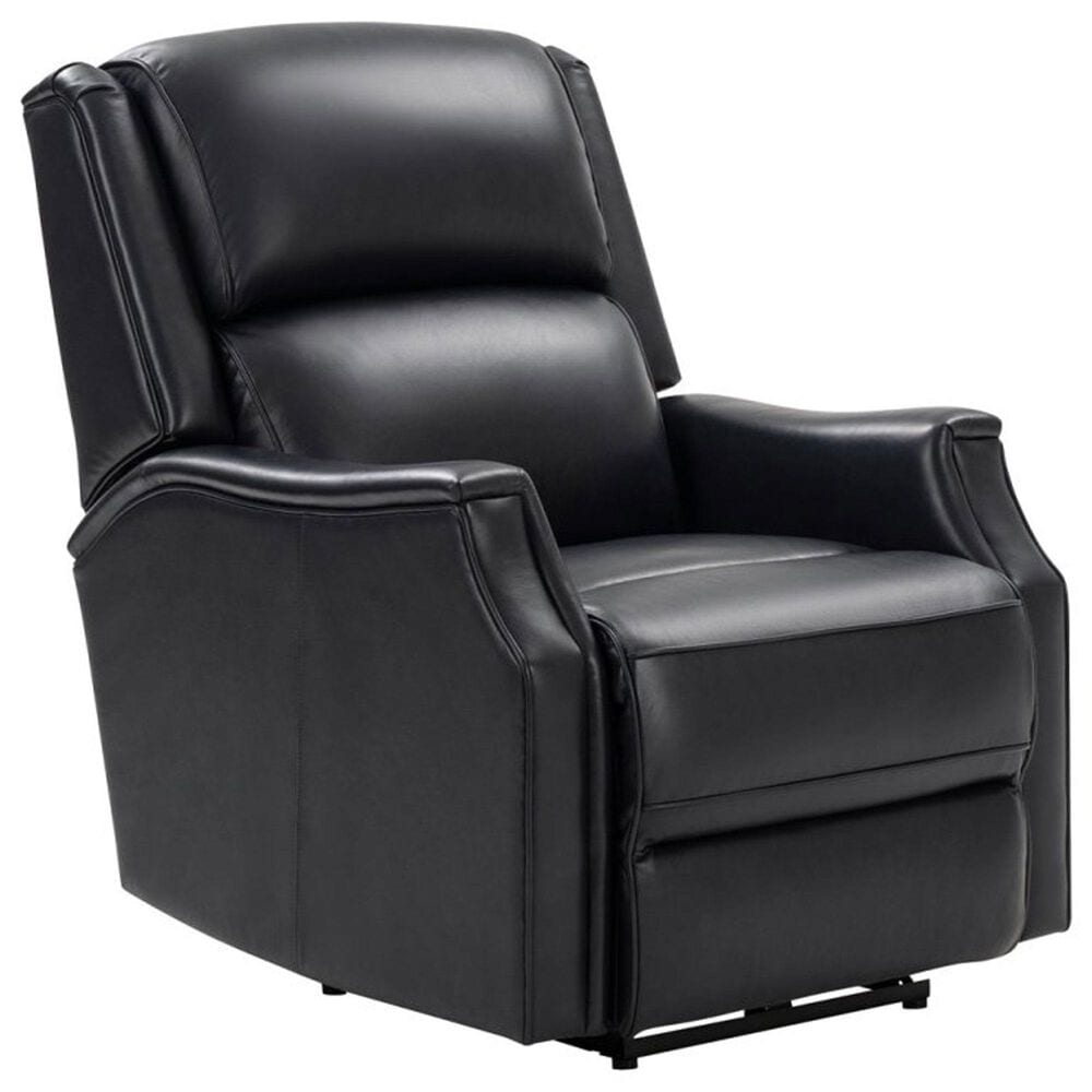 Barcalounger Leather Power Recliner in Shoreham Blue, , large