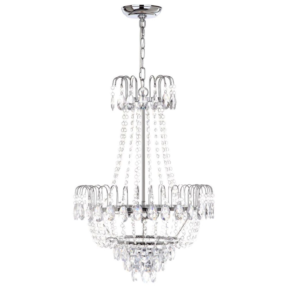 Safavieh Sonja 18" 3-Light Pendant in Chrome/Clear, , large