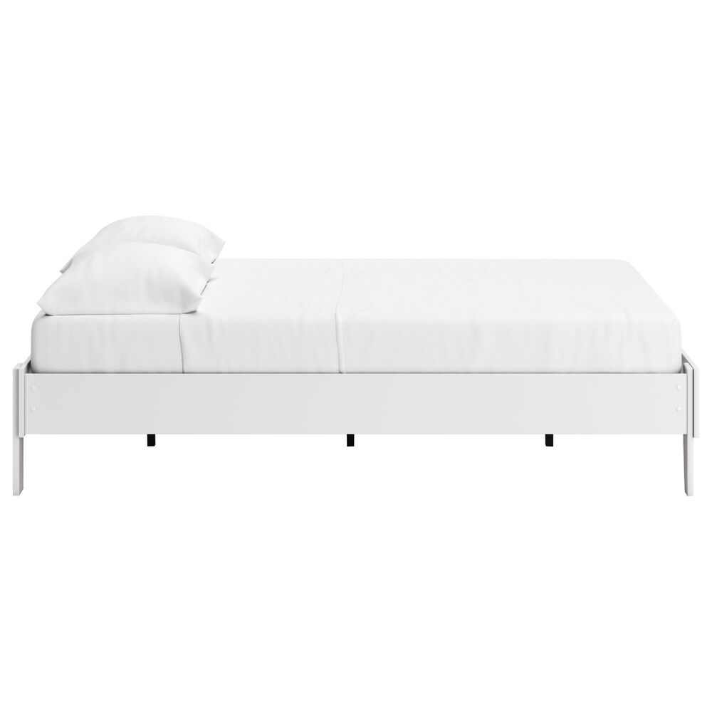 Ashley Socalle Queen Platform Bed in Matte White, , large