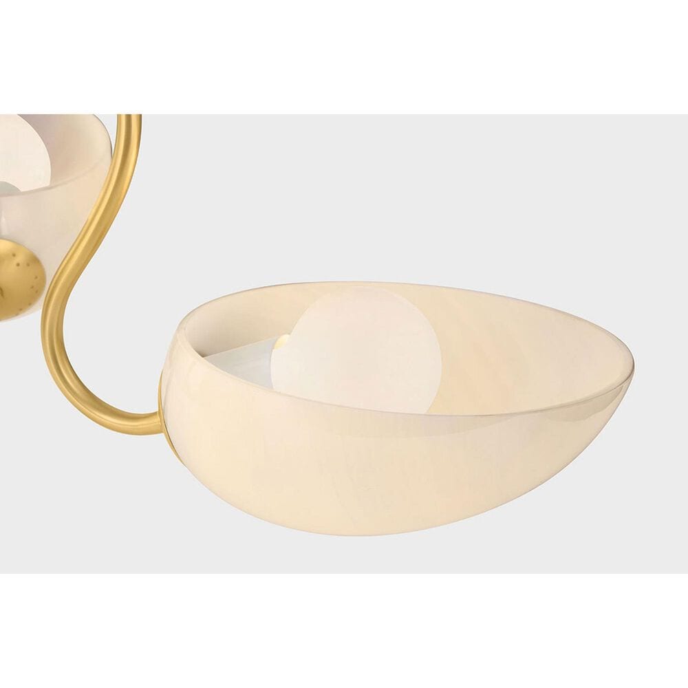 Mitzi Lighting Reva 3-Light Semi-Flush in Aged Brass, , large
