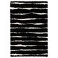 Safavieh Venus Shag VNS603Z 8" x 10" Black and Ivory Area Rug, , large