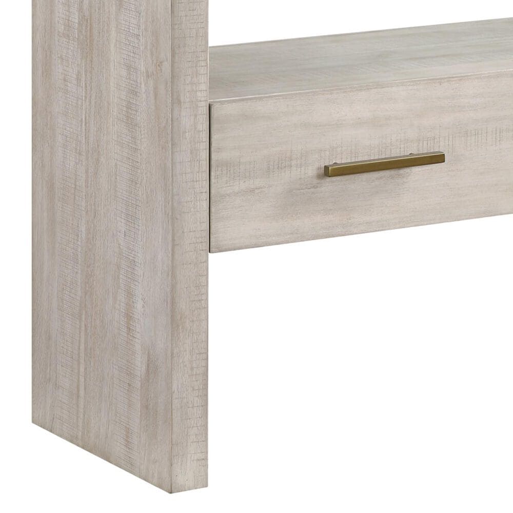 Steve Silver Garland Sofa Table in Washed Parchment and Clear, , large
