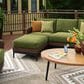 Ashley Horizon Hall Outdoor Ottoman with Cushion in Green, , large