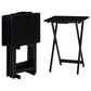 Coaster Donna 4-Piece TV Tray Table Set with Stand in Black, , large