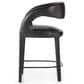 Four Hands Hawkins Counter Stool in Sonoma Black Top Grain Leather, , large