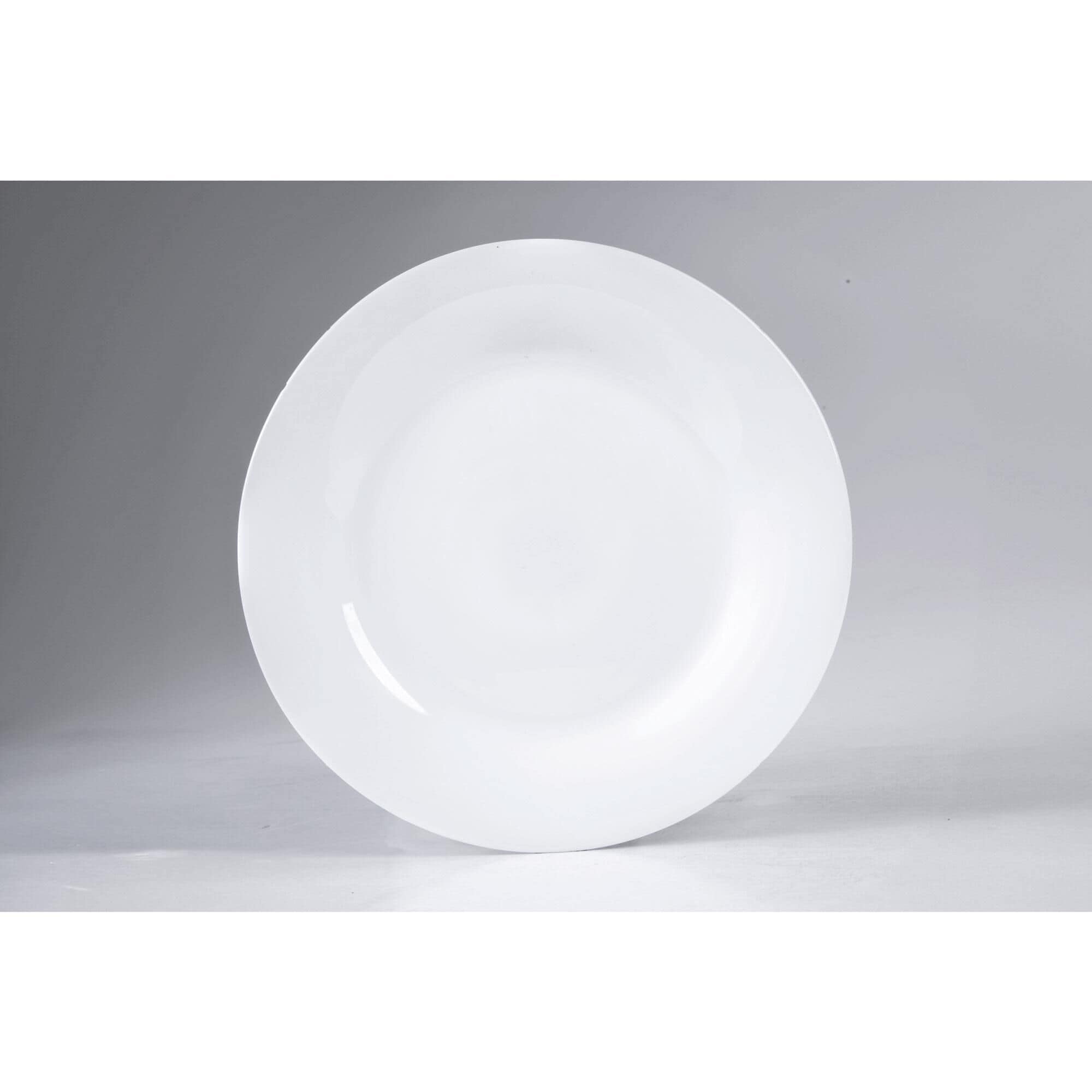 Gibson Overseas, Inc White Shadow 12-Piece Opal Glass Dinnerware