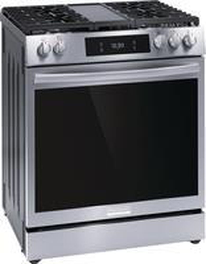 Frigidaire Gallery 30" Front Control Gas Range with Total Convection in Stainless Steel, , large