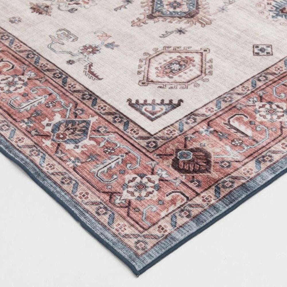 Central Oriental Rugease Velveteen Raquel 7&#39;6&quot; x 9&#39;6&quot; Red and Beige Area Rug, , large