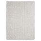 Nourison Luxe Shag LXS01 9" x 12" Light Grey Area Rug, , large