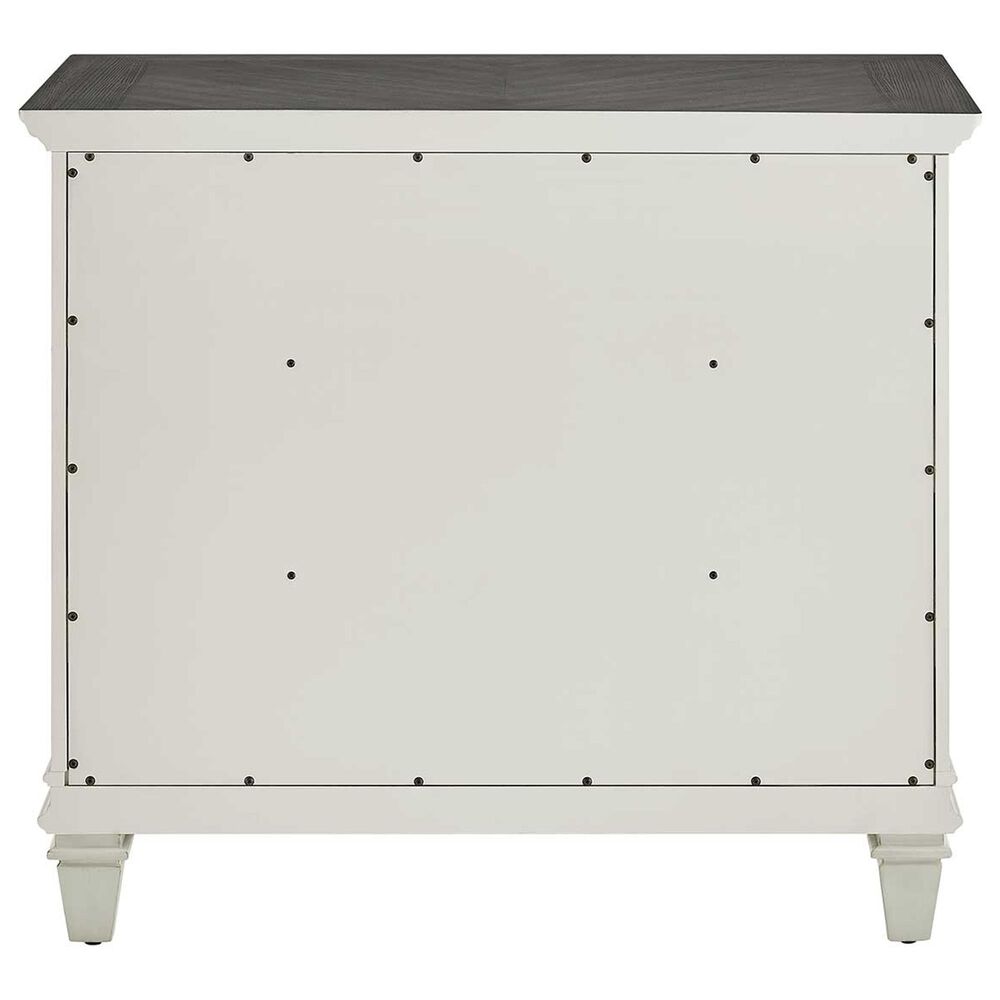 Wycliff Bay Hartford 4-Piece L-Shaped Desk with Bookcase and Lateral File Set in Antique White and Gray, , large