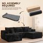 HOMLUX 108" Modular Sofa Set in Black, , large