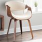 Lumisource Symphony Arm Chair with Cream Cushion in Walnut, , large