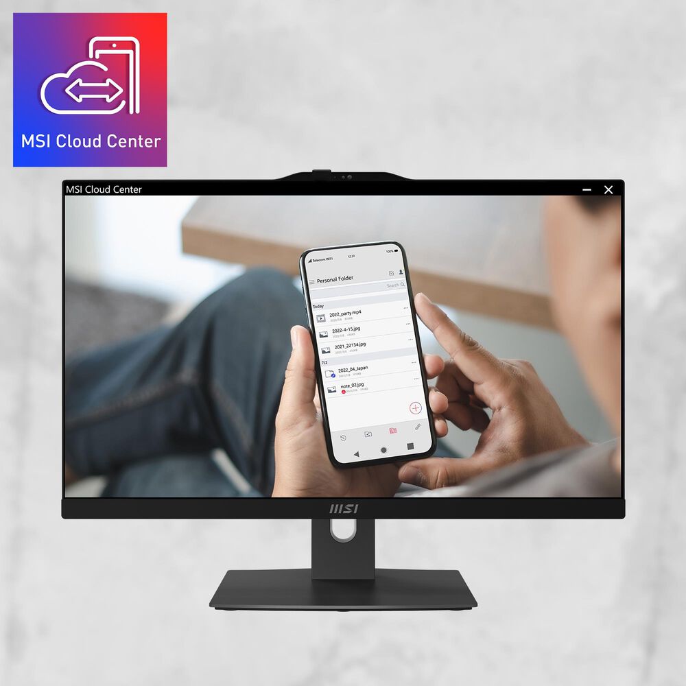 MSI 23.8&quot; Modern AM242 All-in-One Desktop | Intel Core 7-150U - 32GB RAM - Intel Graphics - 1TB SSD in Black, , large