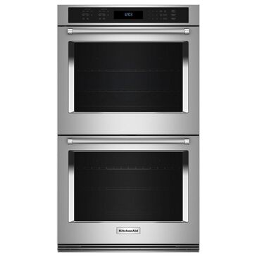 KitchenAid 30" Double Electric Wall Oven with Air Fry Mode in Stainless Steel, , large
