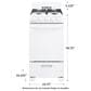 Hotpoint 20" Front-Control Gas Range in White, , large