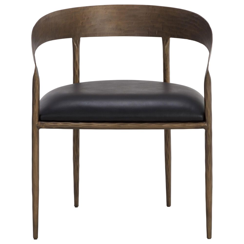 Club Collection By Sunpan Zanatta Arm Chair in Charcoal Black, , large
