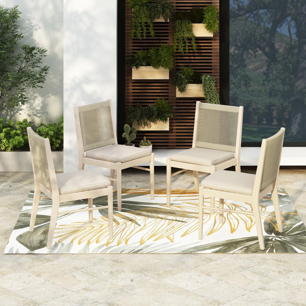 Hearth and Haven Cordoba Outdoor Dining Chair in Beige (Set of 2), , large